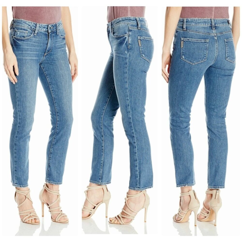 PAIGE Vintage Jaqueline Straight Distressed Jeans OWEN wash NWT sz 25